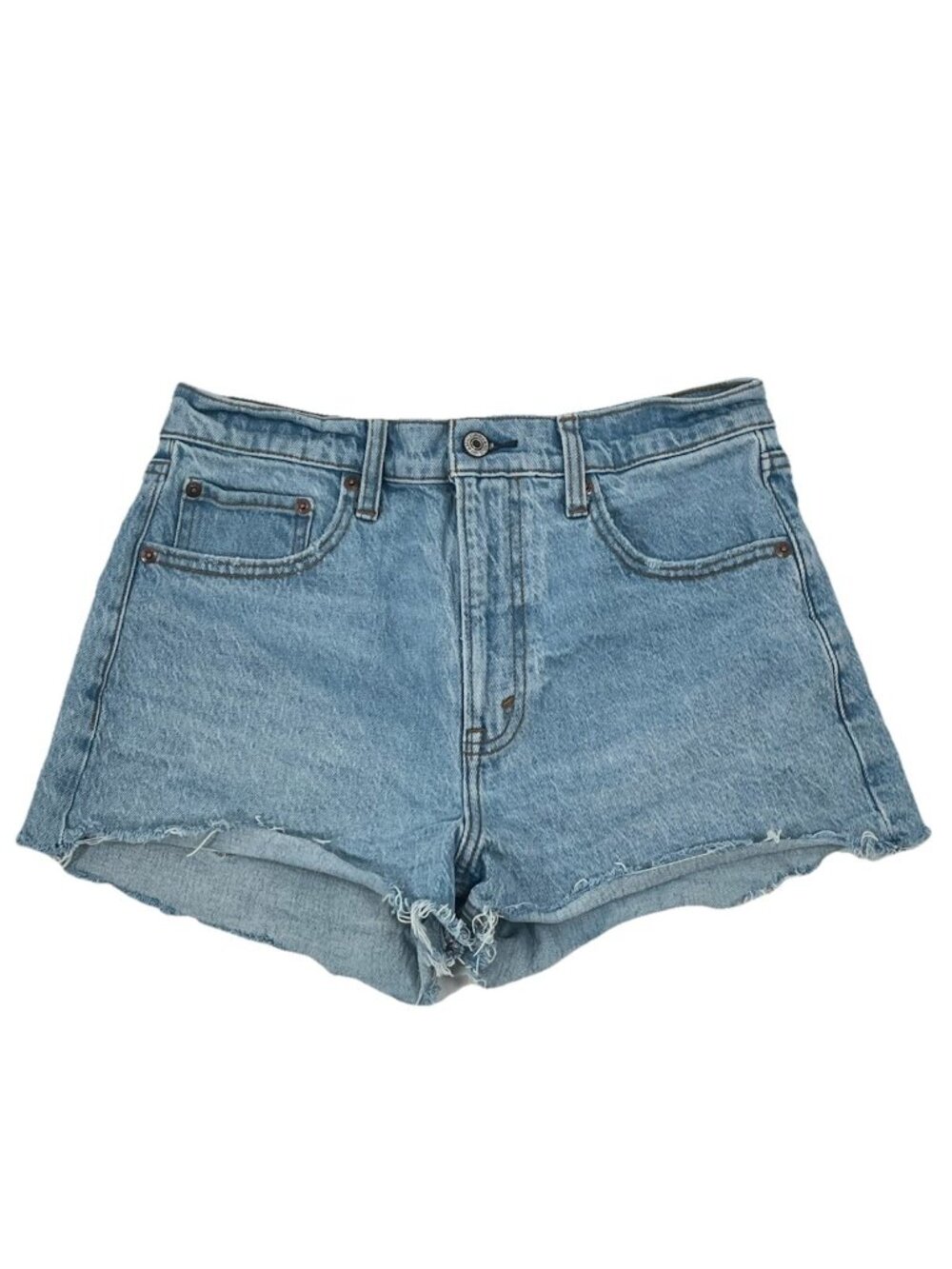 Abercrombie & Fitch The Mom Short High Rise Jean Cut Offs Sz 6 Festival